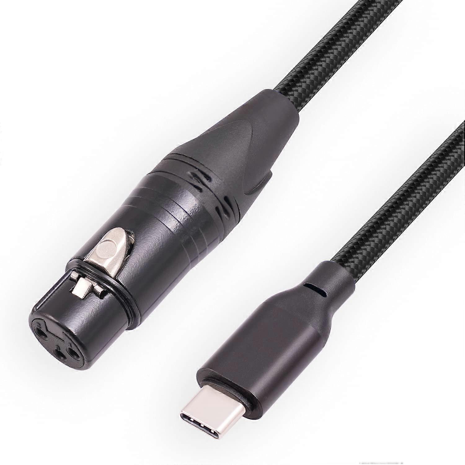 6FT Female XLR to USB C,USB c to XLR Female for Microphone,XLR to USB-C Compatible Mic Cable