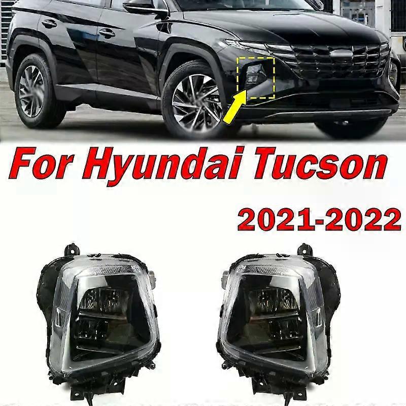 Applies to For Hyundai Tucson 2021 2022 Auto Front Bumper Head Light DRL Daytime Running Light Driving Light Head Light Car Light Assembly