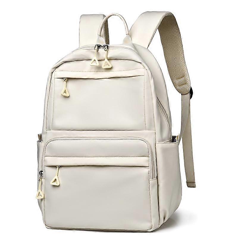 Korean Simple Double Recreation Fashion Backpack (White)