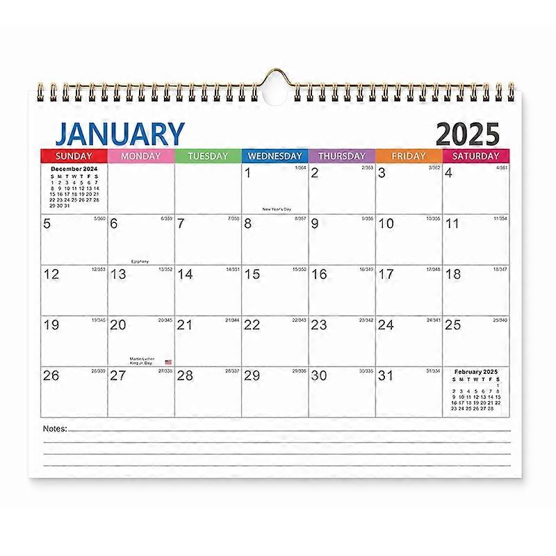 English Wall Calendar 365 Day Countdown Calendar Double Coil Simple Holiday Schedule