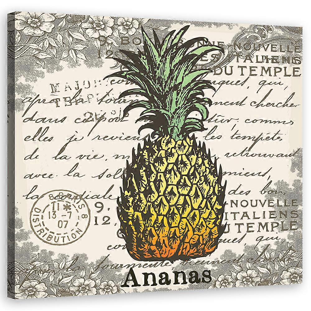 Lienzo, Piña vintage - 60x60