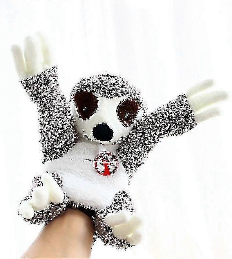 الكرتون رمادي لطيف الحيوان اليد دمية أفخم دمية المصاحبة لعبة