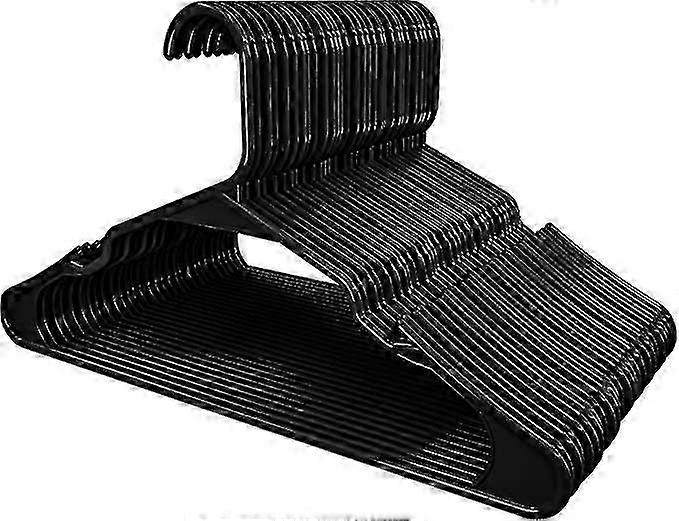 20 Pack Thick Plastic Hangers - Deep Shoulder Grooves for Secure Garment Hanging