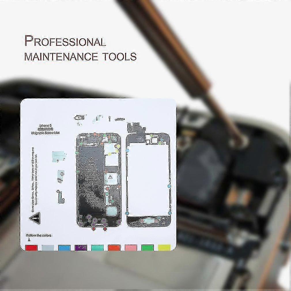 iphone 5のための専門の磁気スクリューチャートマット修理ガイドパッドツール