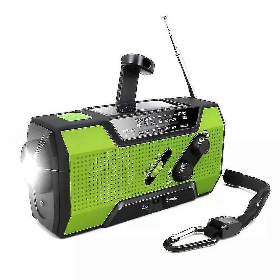 Radio portable à manivelle à commande solaire