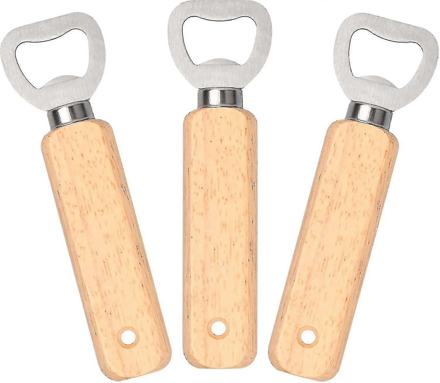 Stainless Steel Beer Bottle Openers - 3 Pack for Easy Serving