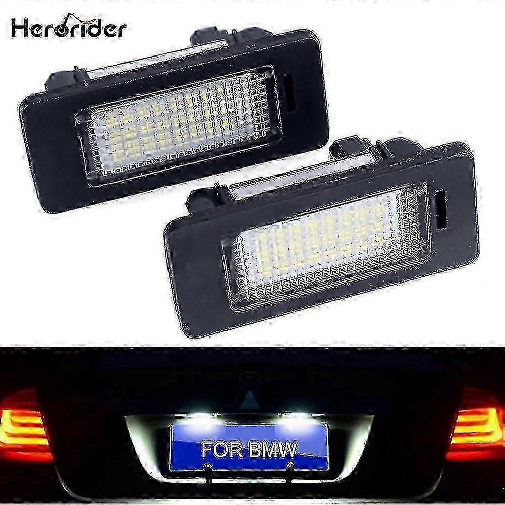 2pcs For Bmw E39 E60 License Plate Light 6000k White No Error Led Number License Plate Light For Bmw E90 E91 E92 E61 E60 E70 E71 SZRH