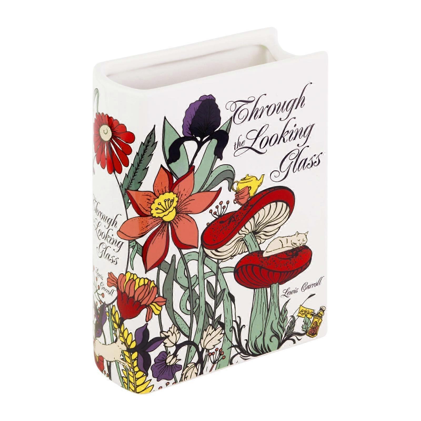 Book-Shaped Ceramic Flower Holder for Office And Home