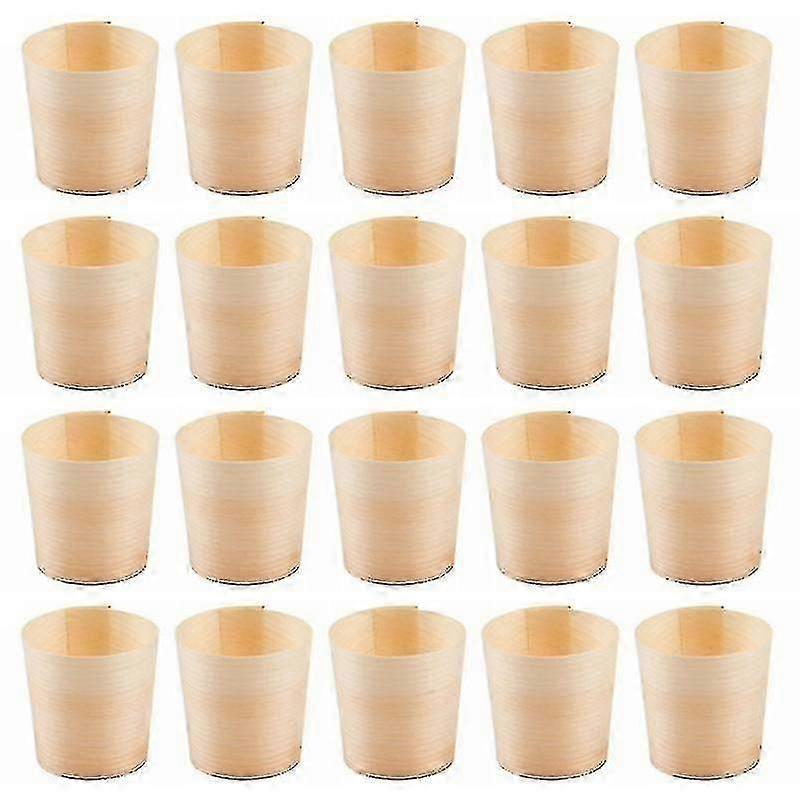 40 stk. trekopper, engangs trekopper, runde vannkopper, bærbar salatholder