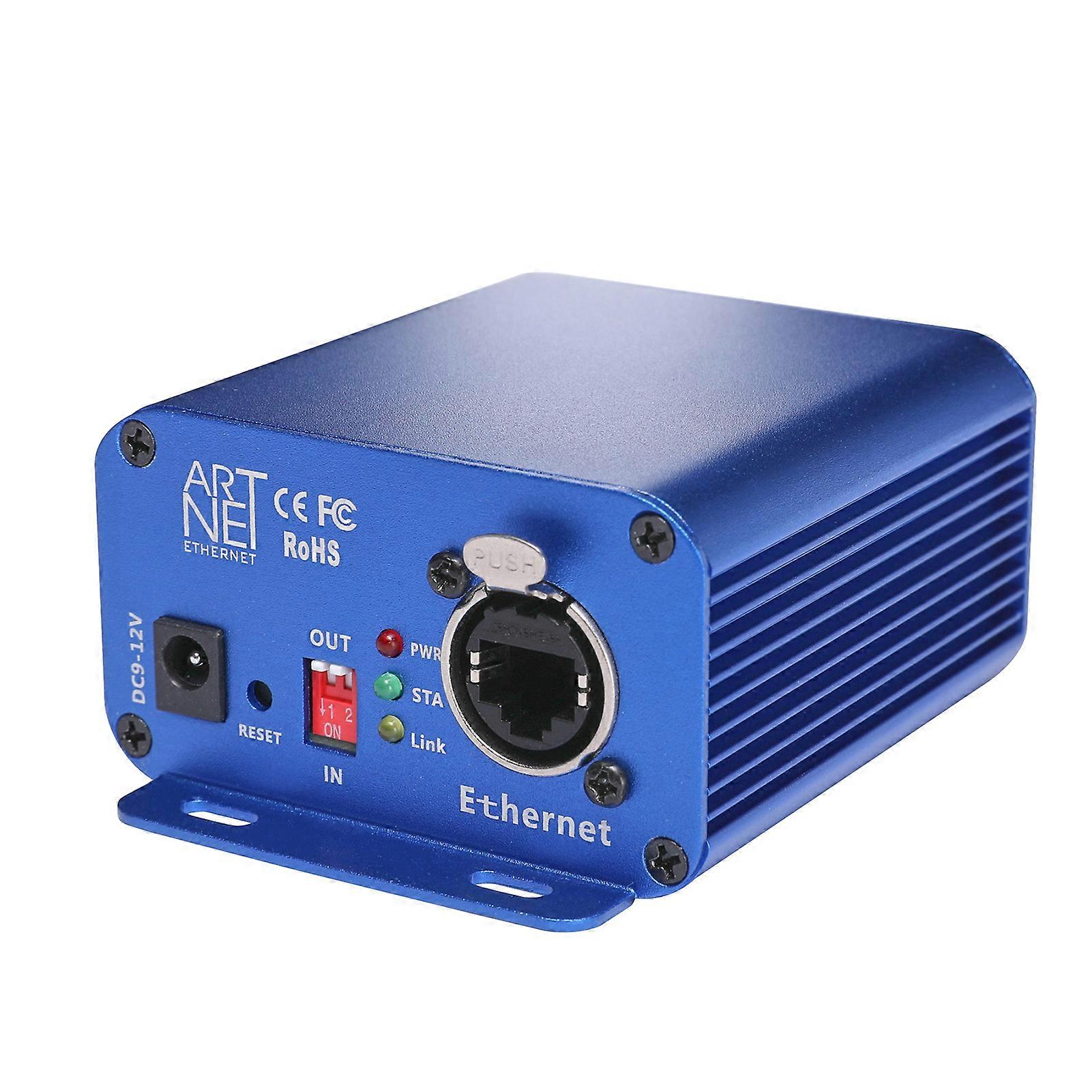 ArtNet to DMX Controller Bi-directional ArtNet DMX Ethernet Lighting Controller 3 Pin XLR DJ Stage Light Accessory Aluminum Housing