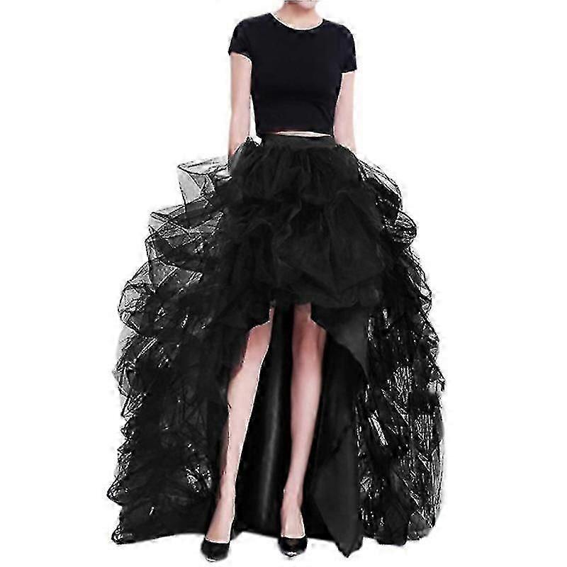 Women's Irregular High Waist Casual Tutu Lady Tulle Skirt