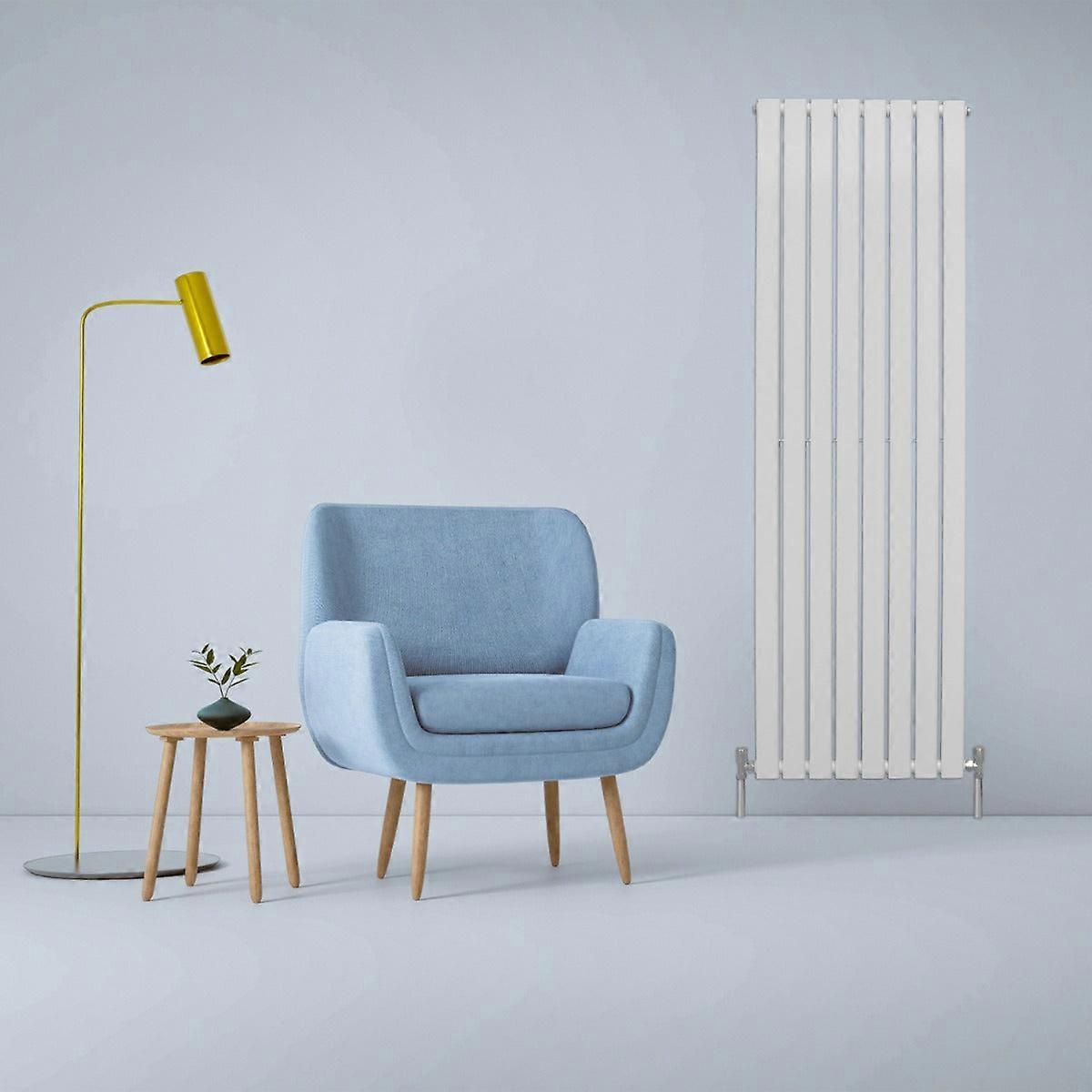 Designer Radiators 180 x 56cm Flat Panel Modern Central Heating Gloss White Vertical Column Double