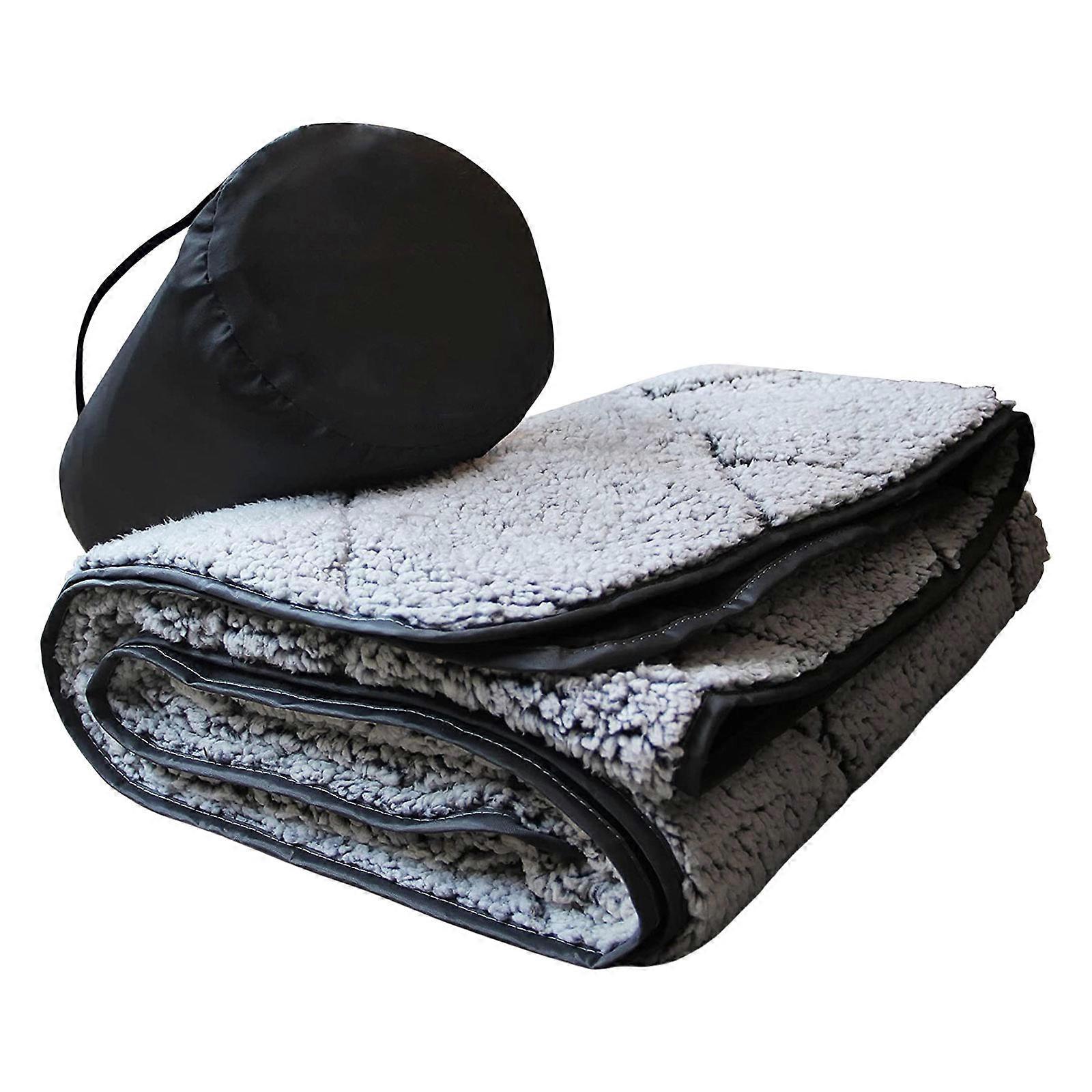Camping Picnics Mat Portable Fleece Outdoor Blanket Soft Moisture-Proof Folding Mat Waterproofs Throw Blanket Enduring
