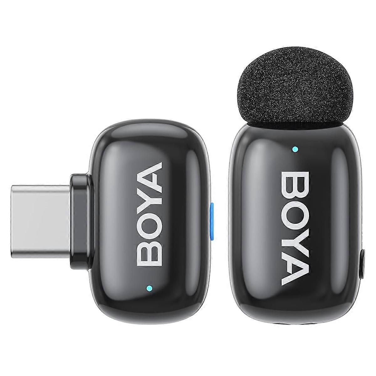 BOYA Mini-07 Wireless Lavalier Microphone Recording Interviewing Vlogging Mic with USB-C Receiver