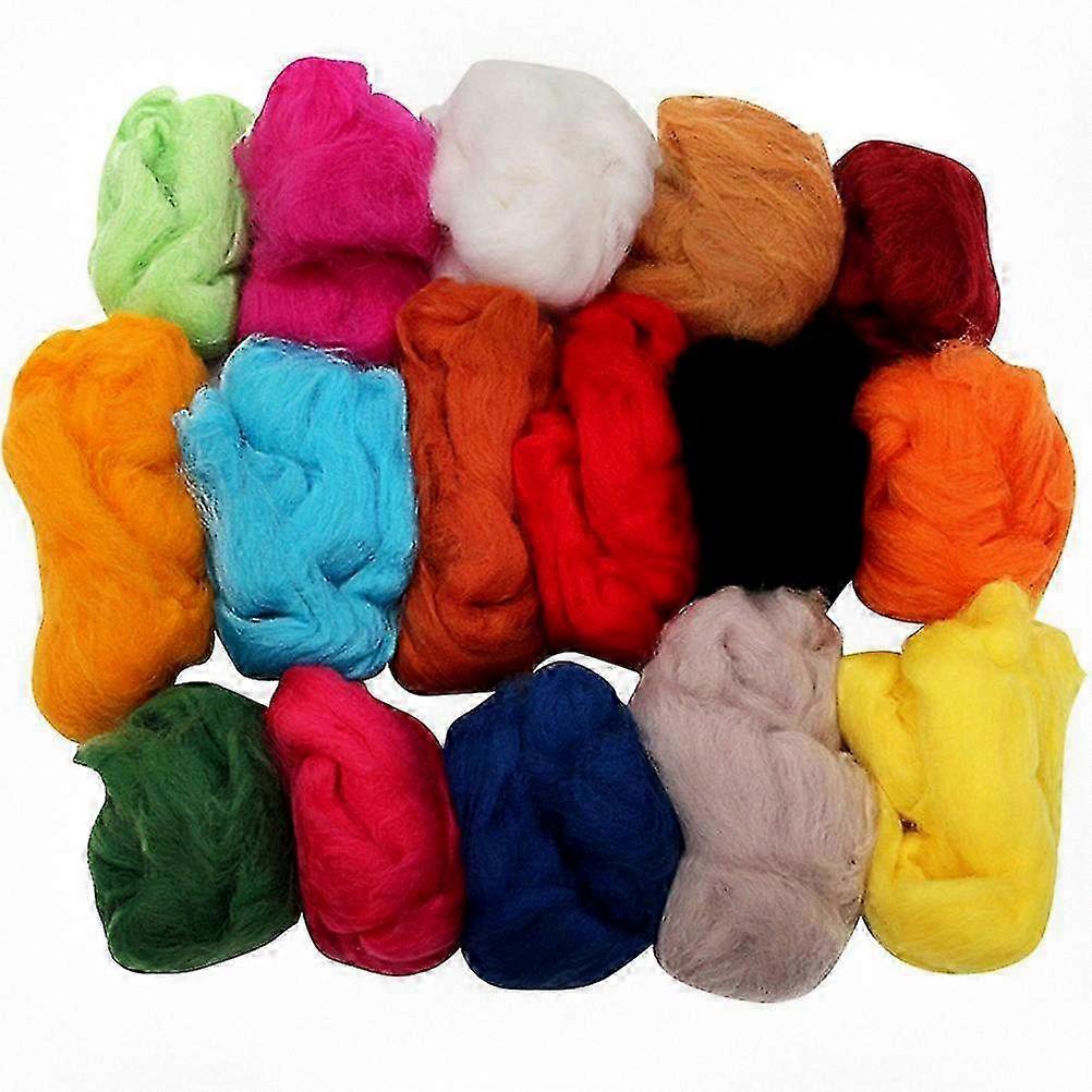 36 Colors Knitted Tops Wool Yarn Roving Set for Felting and Crafting - Basic Wool Roving Yarn for Various Projects