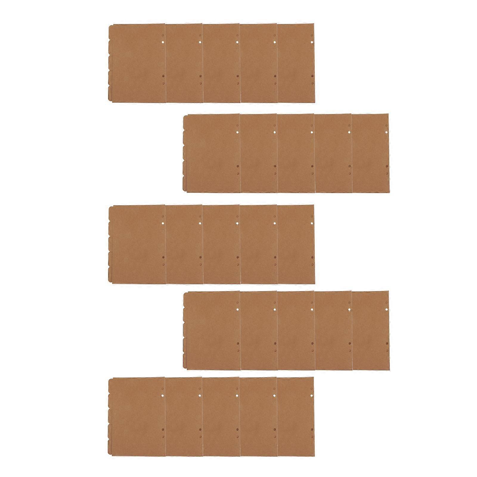 5x 5 Piece Tabs Paper A5 Notebook Scrapbook Tabs