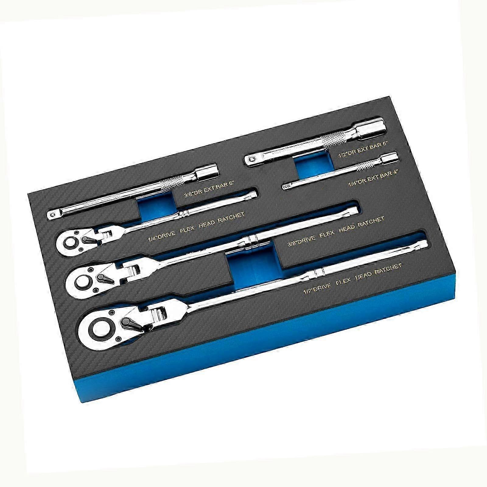 6Pcs Flex Head Ratchet Set Convenient Portable Sturdy Socket Ratchet Wrench