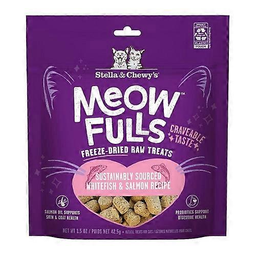 Stella & Chewy's Meowfulls Freeze Dried Cat Treats Whitefish And Salmon, 1.5 Oz