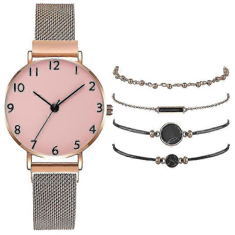 Relógio de Quartzo Elegante para Senhoras com Pulseira - Presente Perfeito - Color06