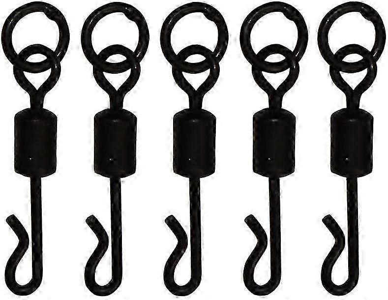 25pcs/pack Q-Shaped Swivel Quick Change Release Swivels for Carp Fishing Terminal Tackle