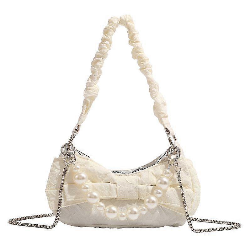 Off White Shoulder Bag Crossbody Handbag Pleated