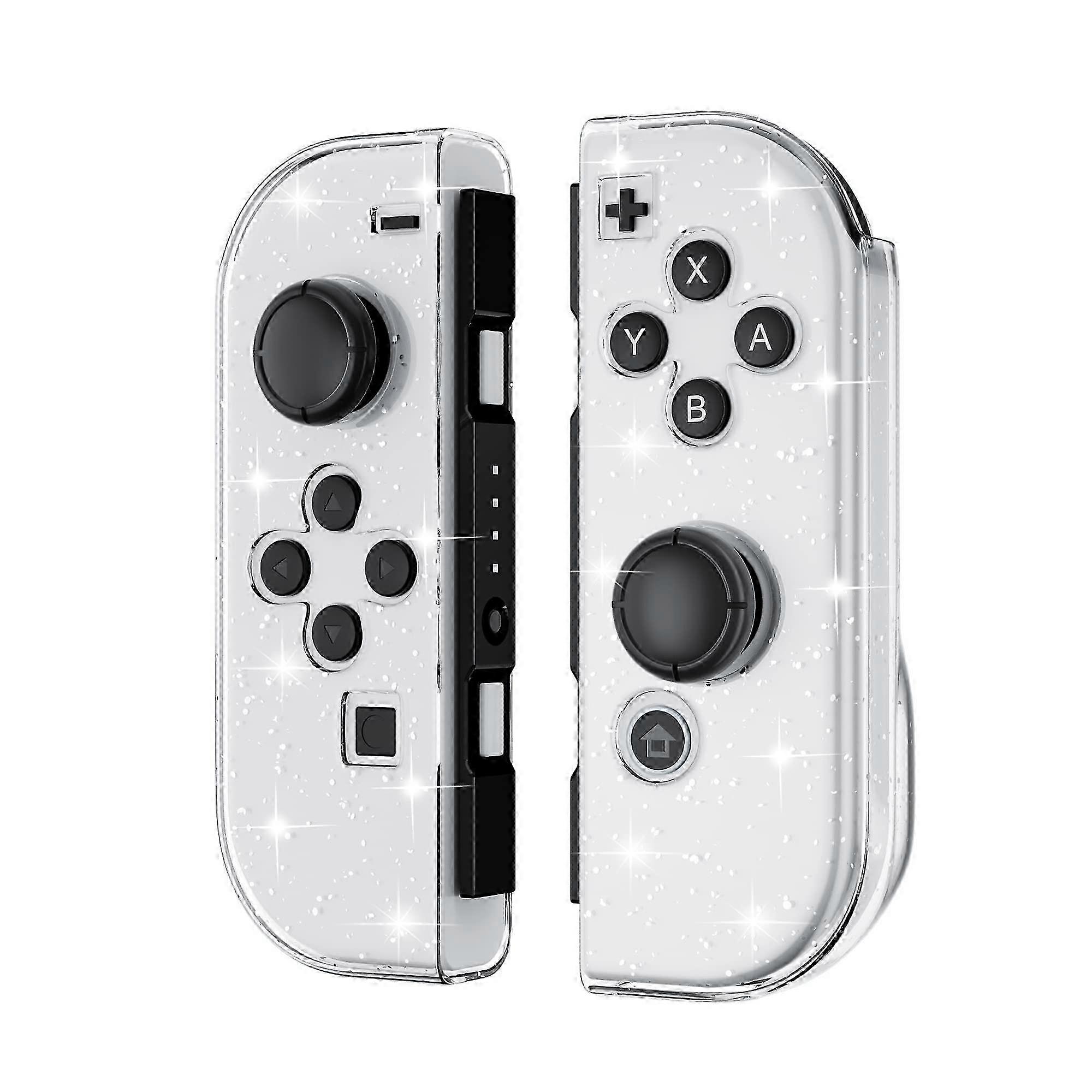 2025 Glitter Case for Nintendo Switch Switch OLED Joy Con, Sparkly Clear Protective Cover