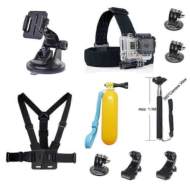 10 in 1 Accessories Kit with Floating Hand Grip, Chest Belt Compatible For GoPro Hero 4/3+/3/2/1 SJ4000/5000/6000/Xiaomi Yi