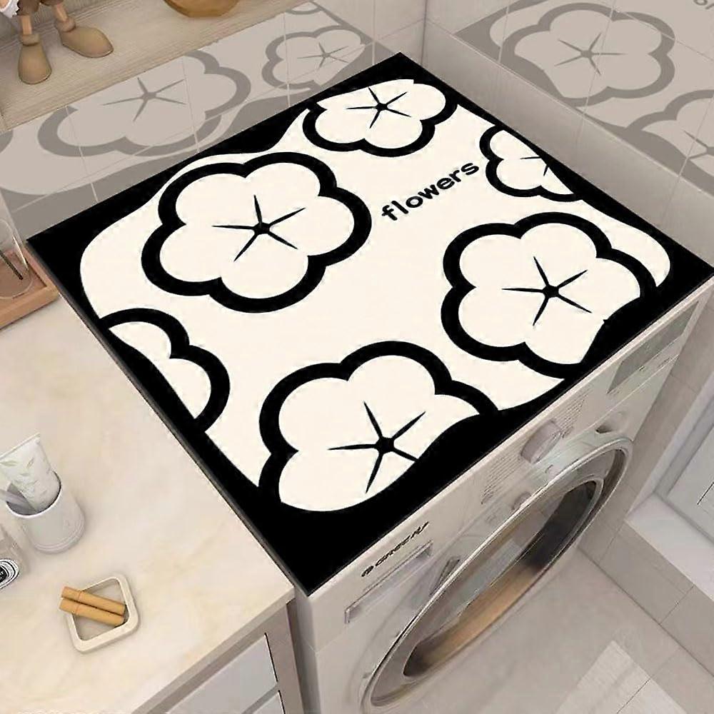 quickdrying black universal washing machine mat (60x60cm)