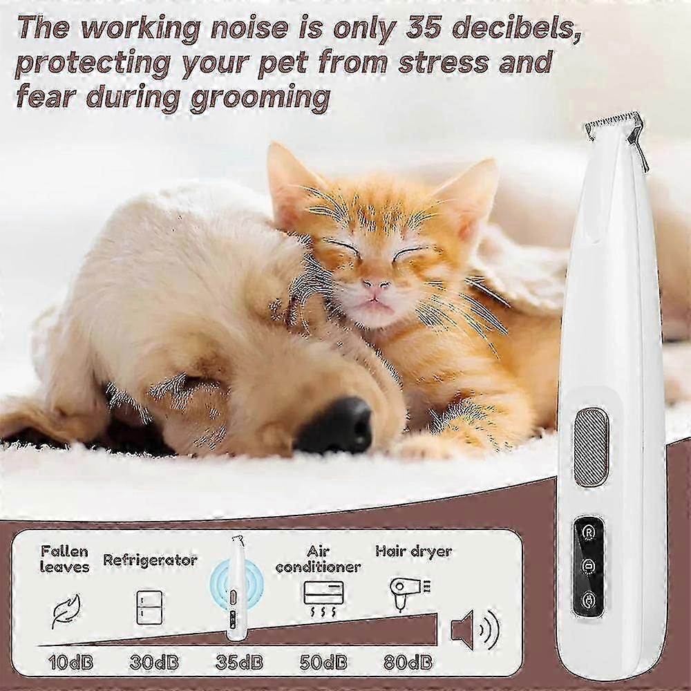 Image showcasing Pet Micro Precision Trimmer,Low Noise Cordless Dog Paw Trimmer,Pet Hair ...