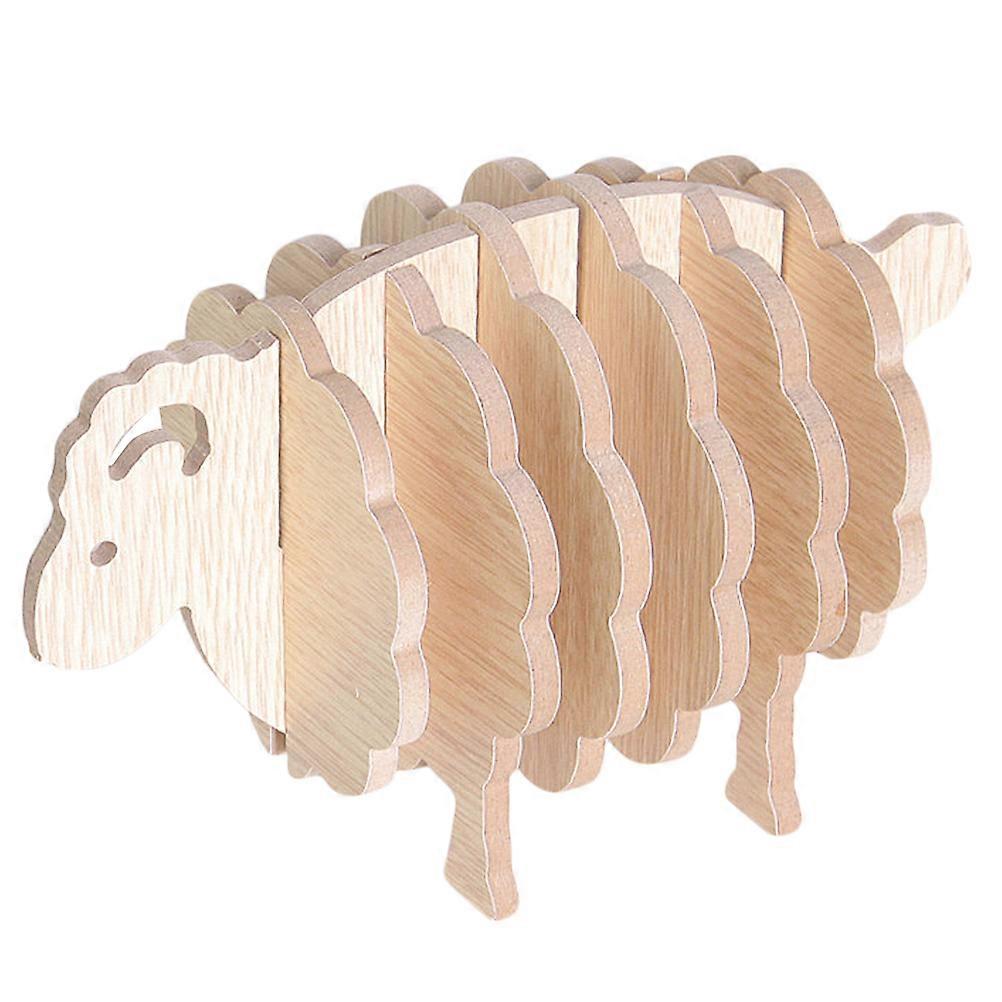 Lindos posavasos Estera de taza Decoración del hogar con forma de animal Madera resistente al calor 1 juego
