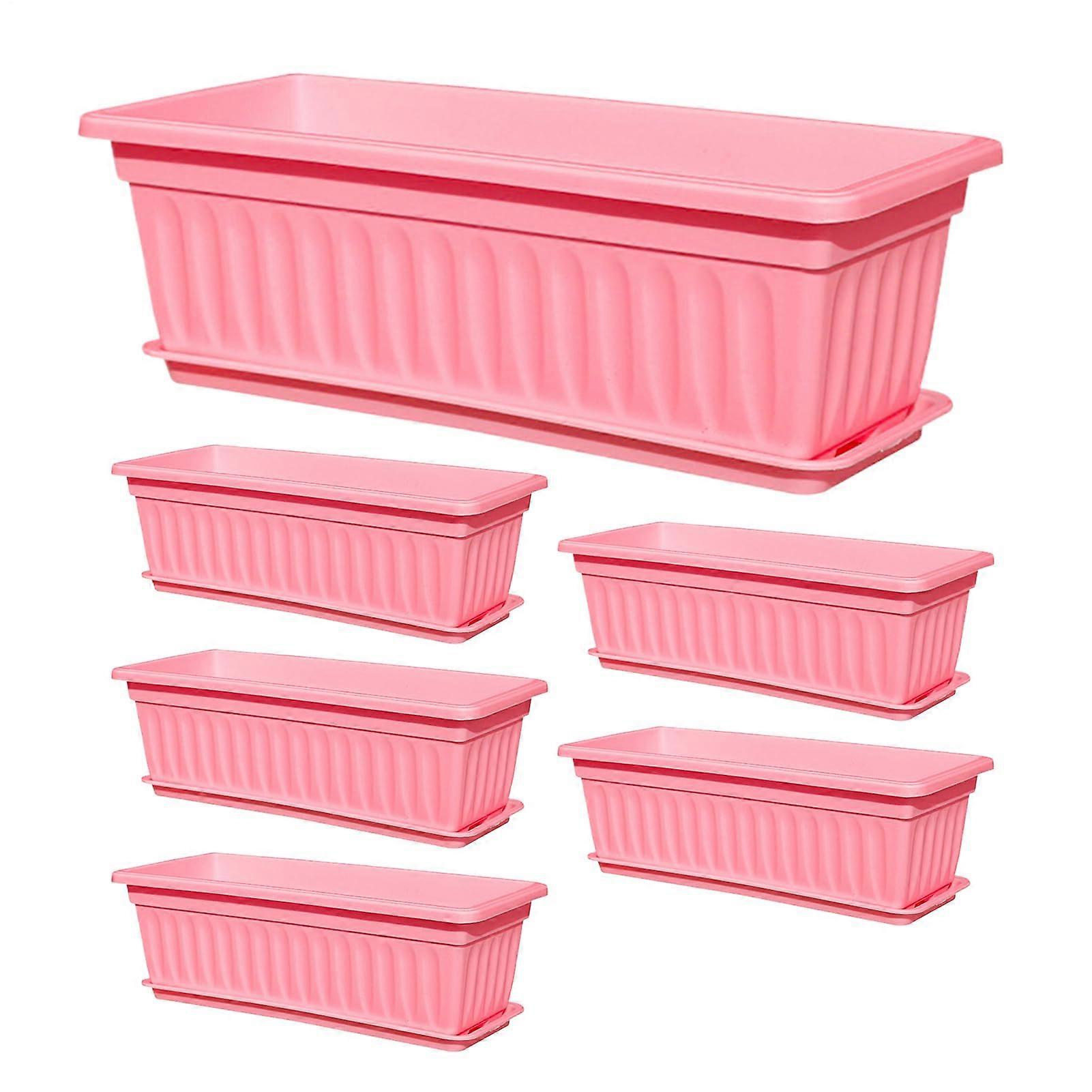 Planting container, boxes outdoors 6X weatherresistant with drainage holes Ref: 4186