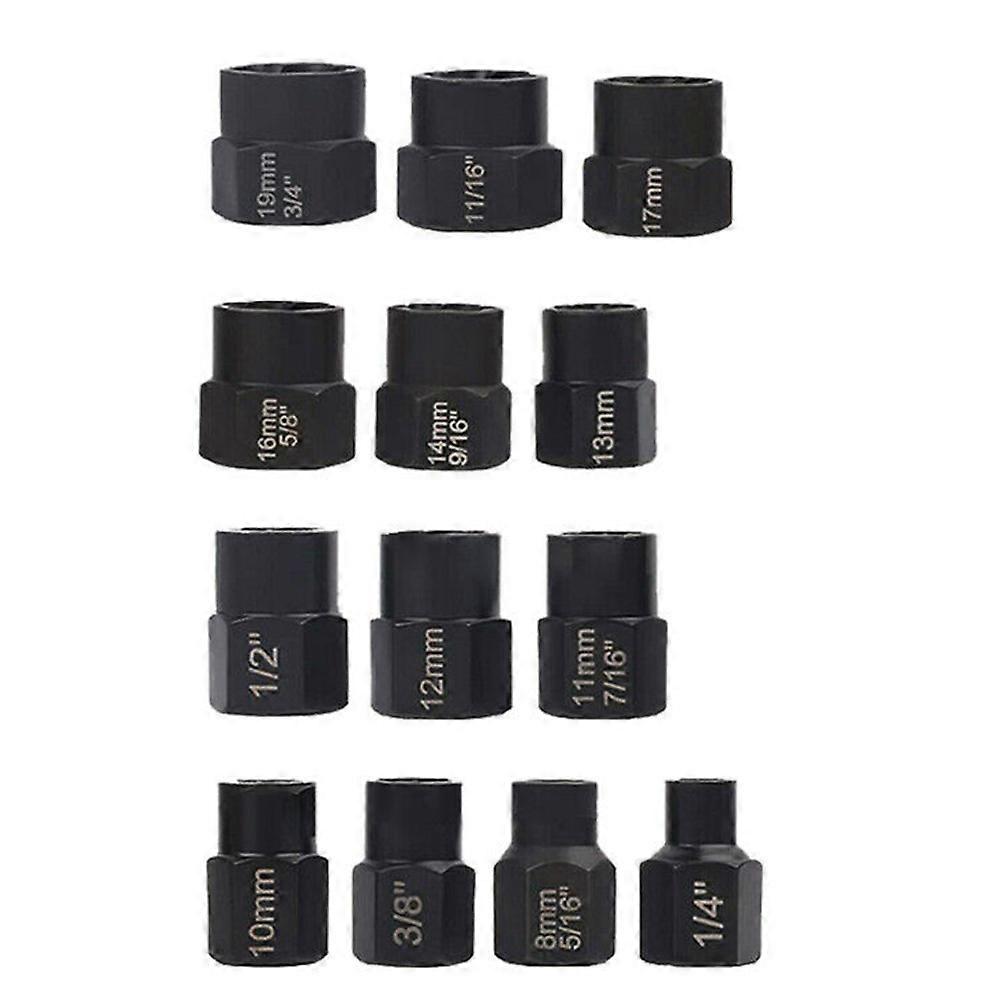 Bolt Extractor Kit Nut Extractor Socket Tool Set Diy Projects Steel 13Pack