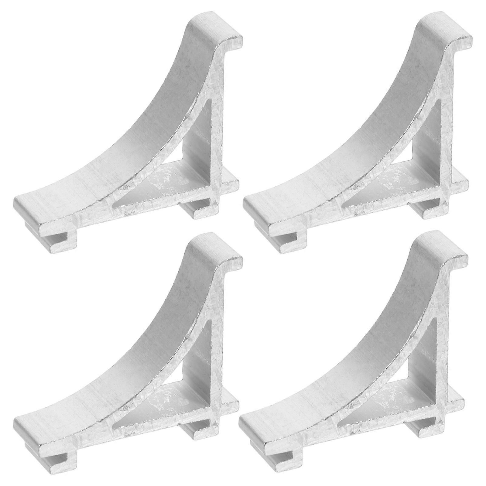 Refrigerator Shelf Clips Fridge Brackets Stable Shelf Support Silver 2.70X2.50X0.70CM 6Pcs