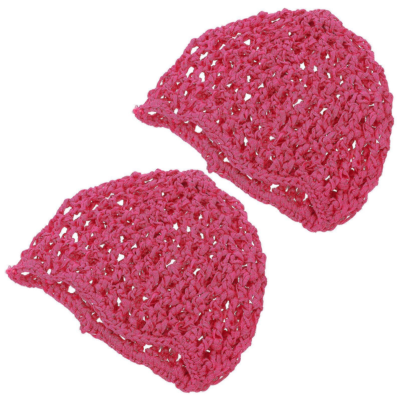 Masteelf 2Pcs Mesh Sleeping Hats Crochet Hair Net Snood Hat for Women Sleeping Caps