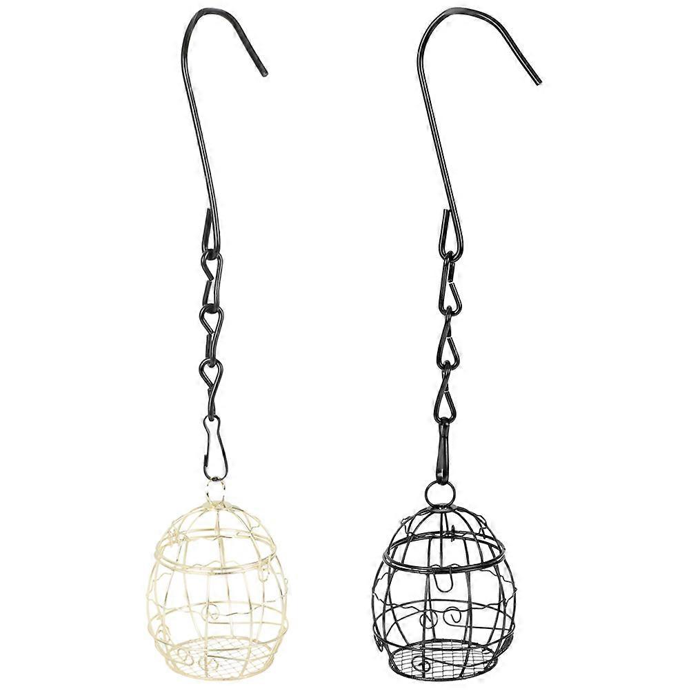 מאכילי ציפורים חיצוניים עמידים לגינה, מרפסת או עץ מסוגננים וקלים לניקוי 2 יחידות סט לצפייה בציפורים והרפיה בחצר האחורית