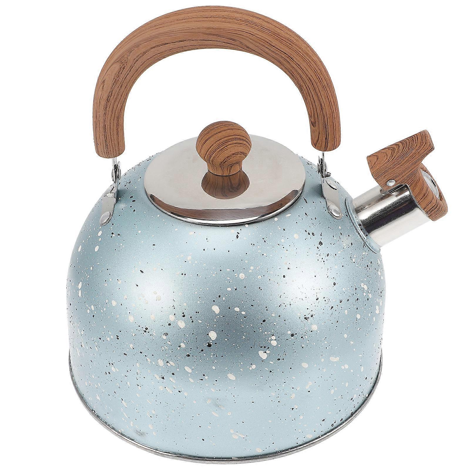 Boiling Water Kettle For Drink Preparation Simple And Generous Shape Wood Handle 2L 1Pack