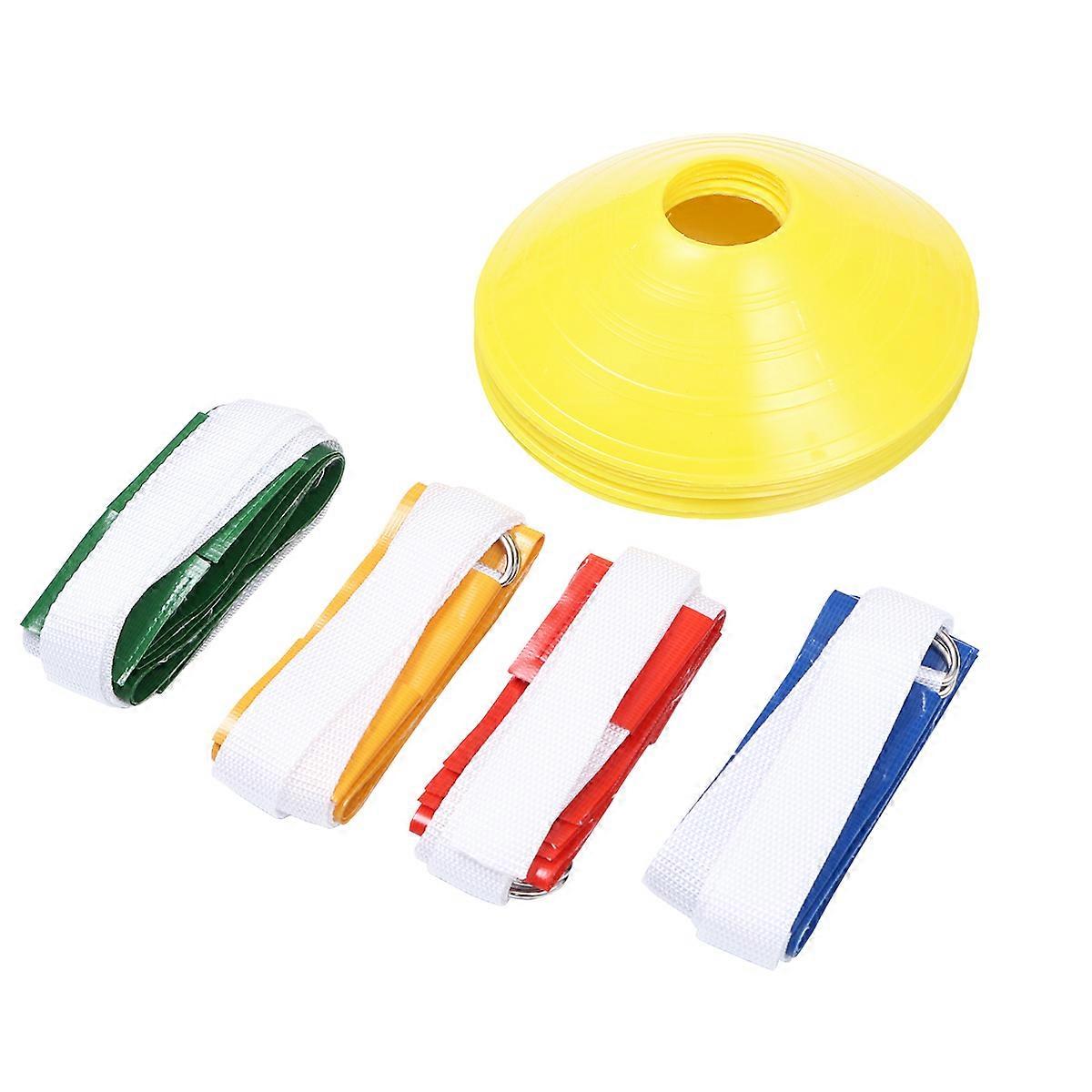 Football Cones Training Set American Football Flag Belt Square Shape Nylon Material For Football Player 10Pcs