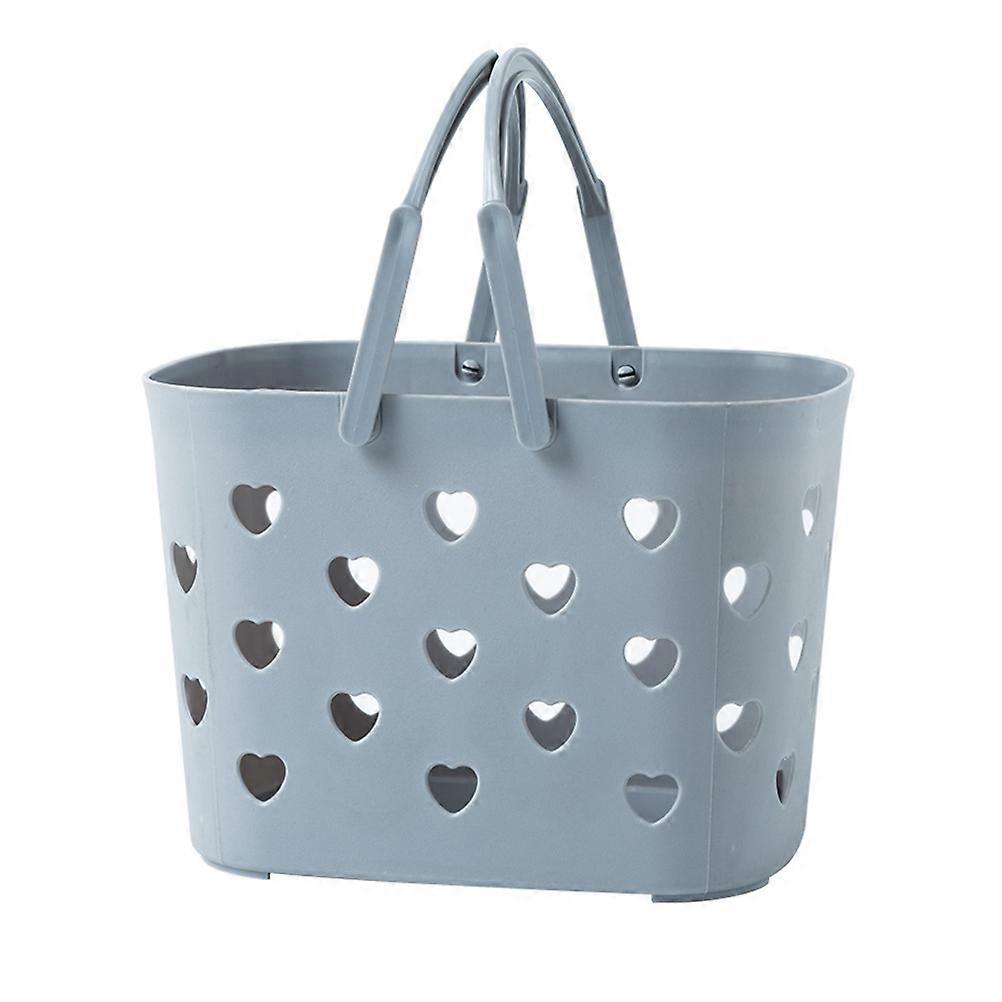 Masteelf 1pc Plastic Storage Basket with Handles for Shower Organization