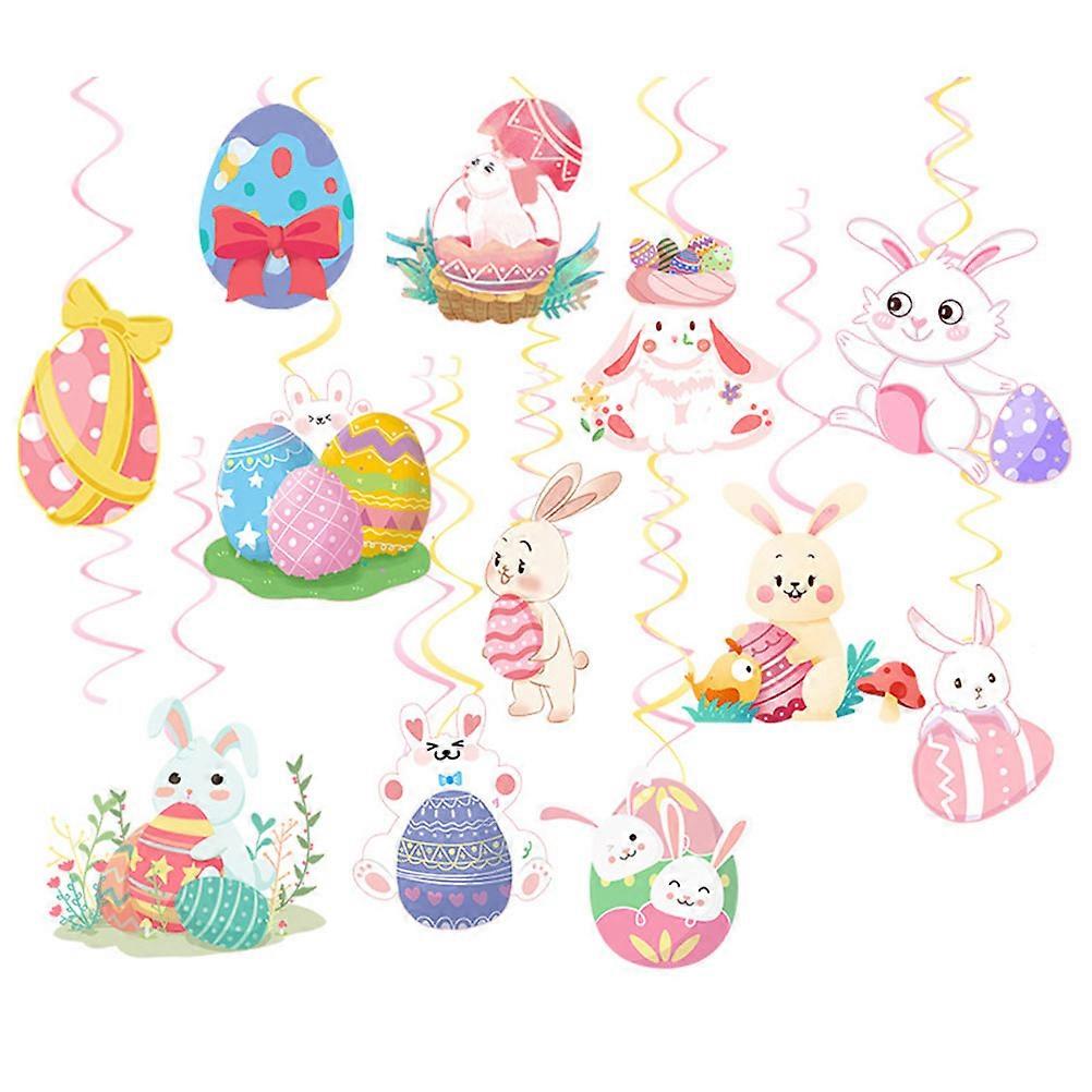 Hanging Pendant Easter Themed Party Decorations Assorted Color 13x12.8cm Party Atmosphere Creation 1 Set