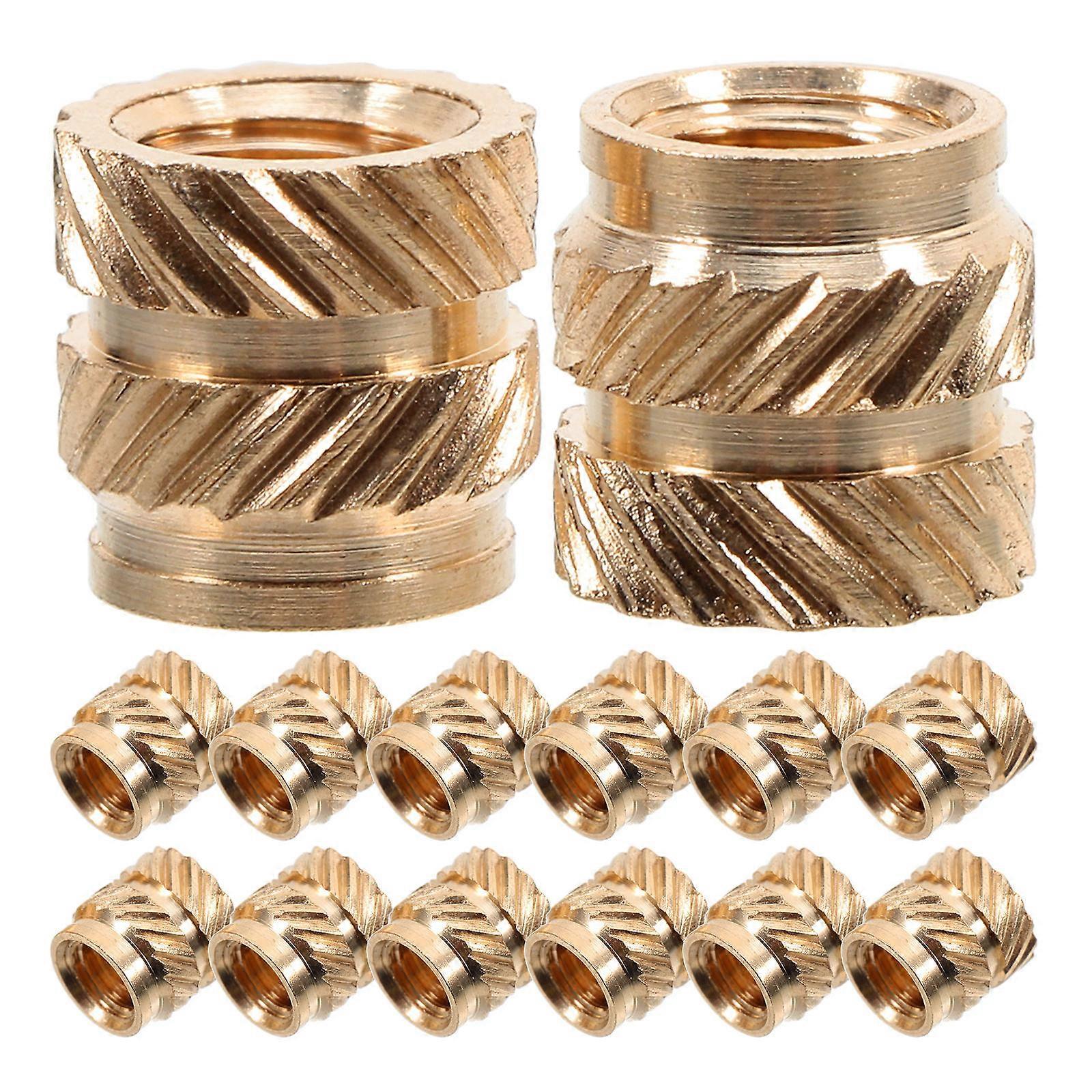 Threaded Insert Heat Embedded Nut Golden Color 0.60X0.60X0.60CM For 3D Printer Accessories 50Pcs