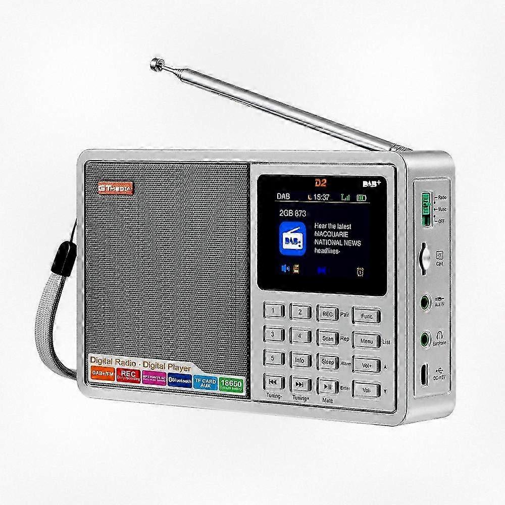 GTMEDIA D2 Digital Radio Receiver with DAB FM RDS Bluetooth, MP3 Player, Recorder & TF Card Support for Home and Car Use