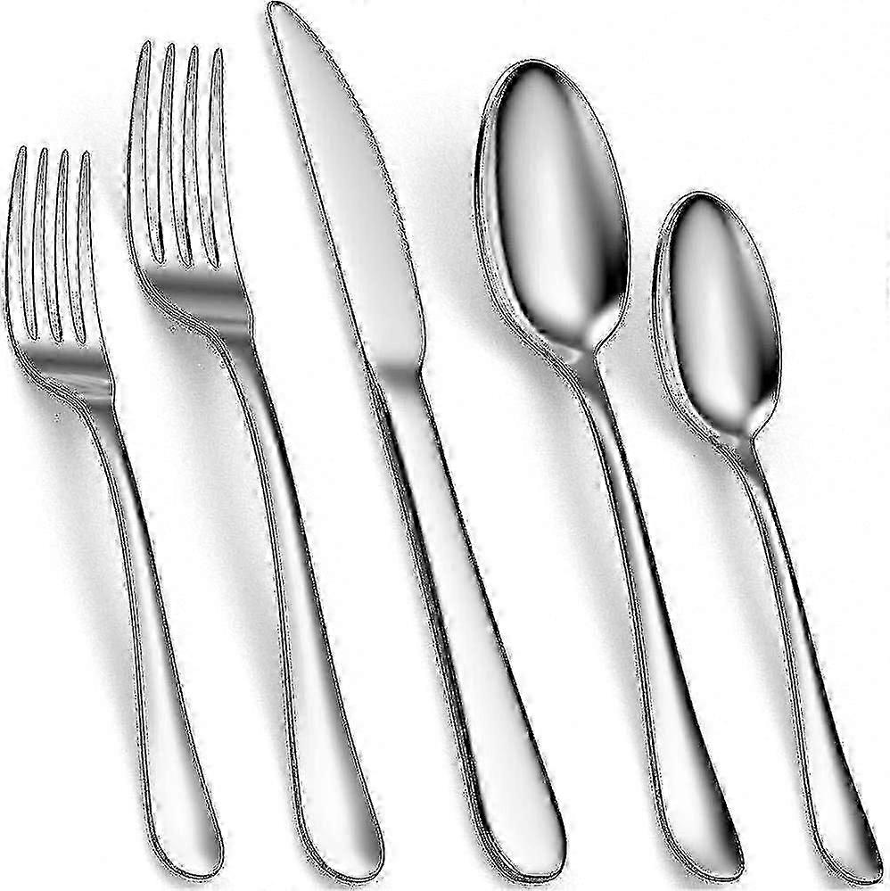 ステンレススチールカトラリーセット - エレガントカトラリーセット - キッチンアクセサリー、カトラリーセット、ポリッシュ、防錆、食器洗い機セーフ