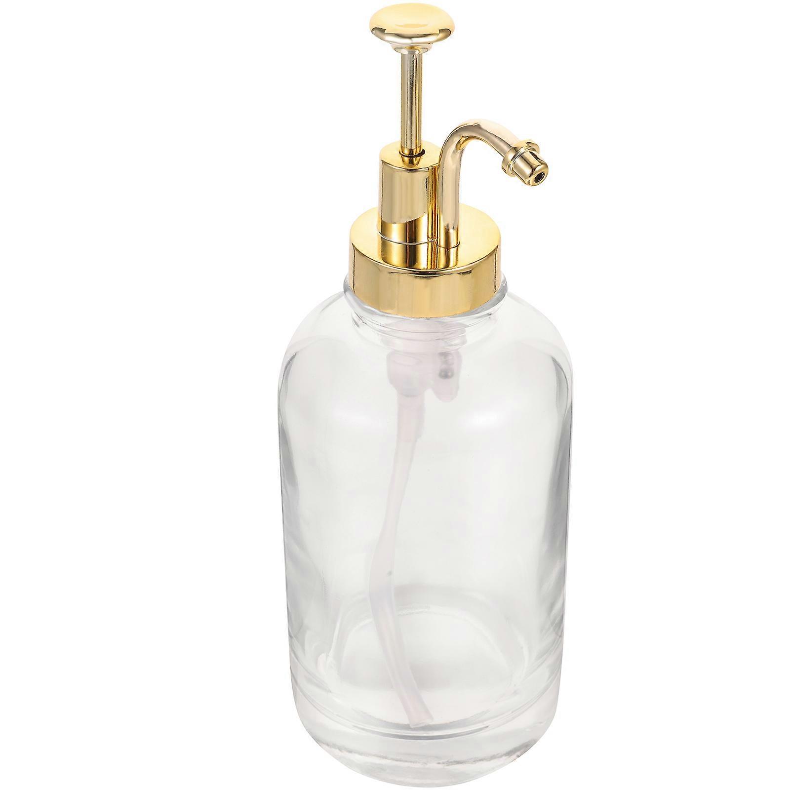 Glass Syrup Dispenser Pump Bottle Reusable Dispenser Elegant Transparent Container for Home Bakery Kitchen Use