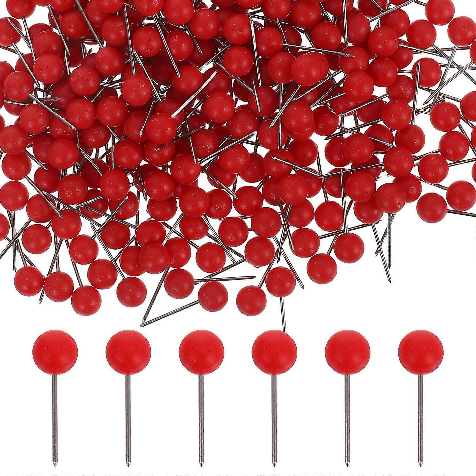 Map Thumb Tacks Cute Push Pins for Holding Use 300Pcs Red Decorative Pins