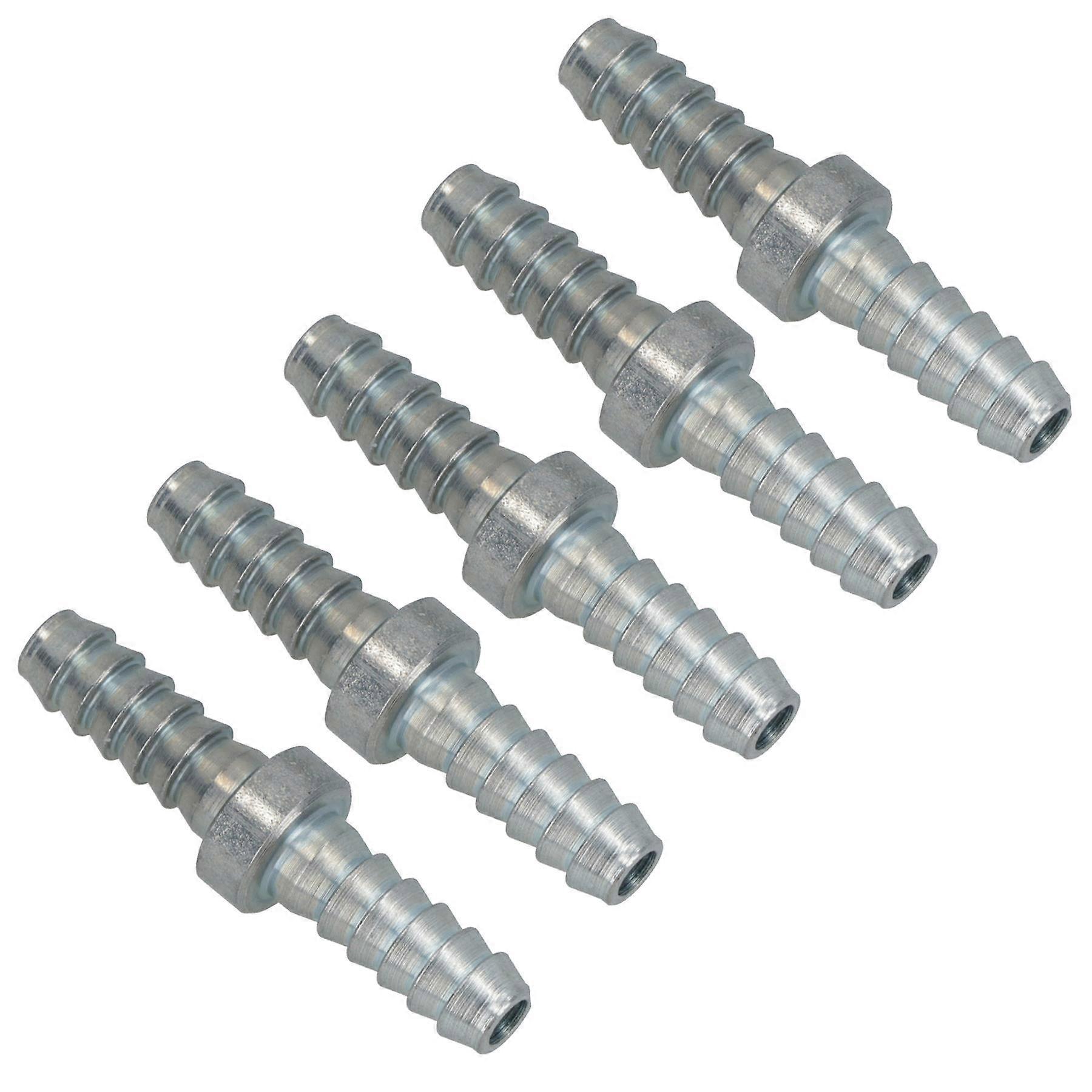 1/4" Hose Joiner / Repair Fitting Double Hose Tail Air Pipe Connector 5 PK FT058
