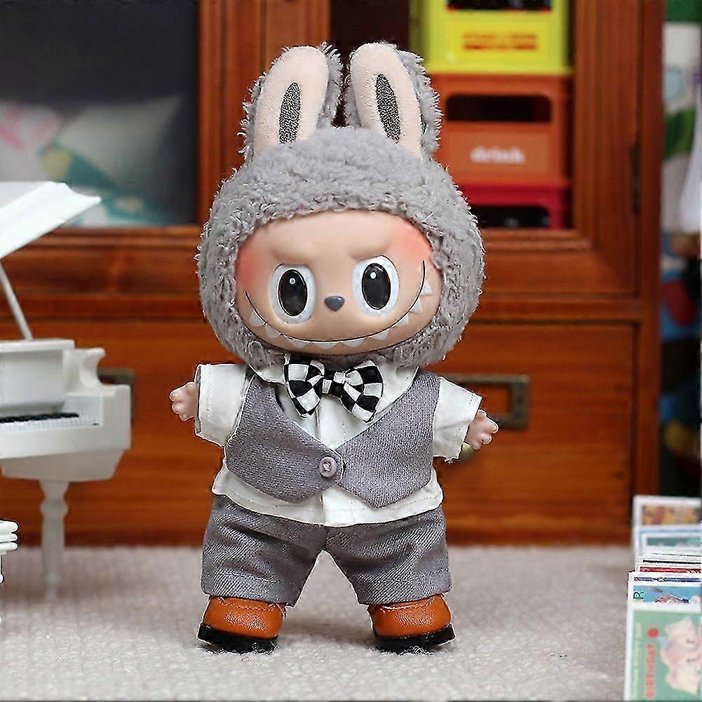 ラブブビニールぬいぐるみ人形の結婚式の衣装、愛らしいブライダル服セットラブブアクセサリー