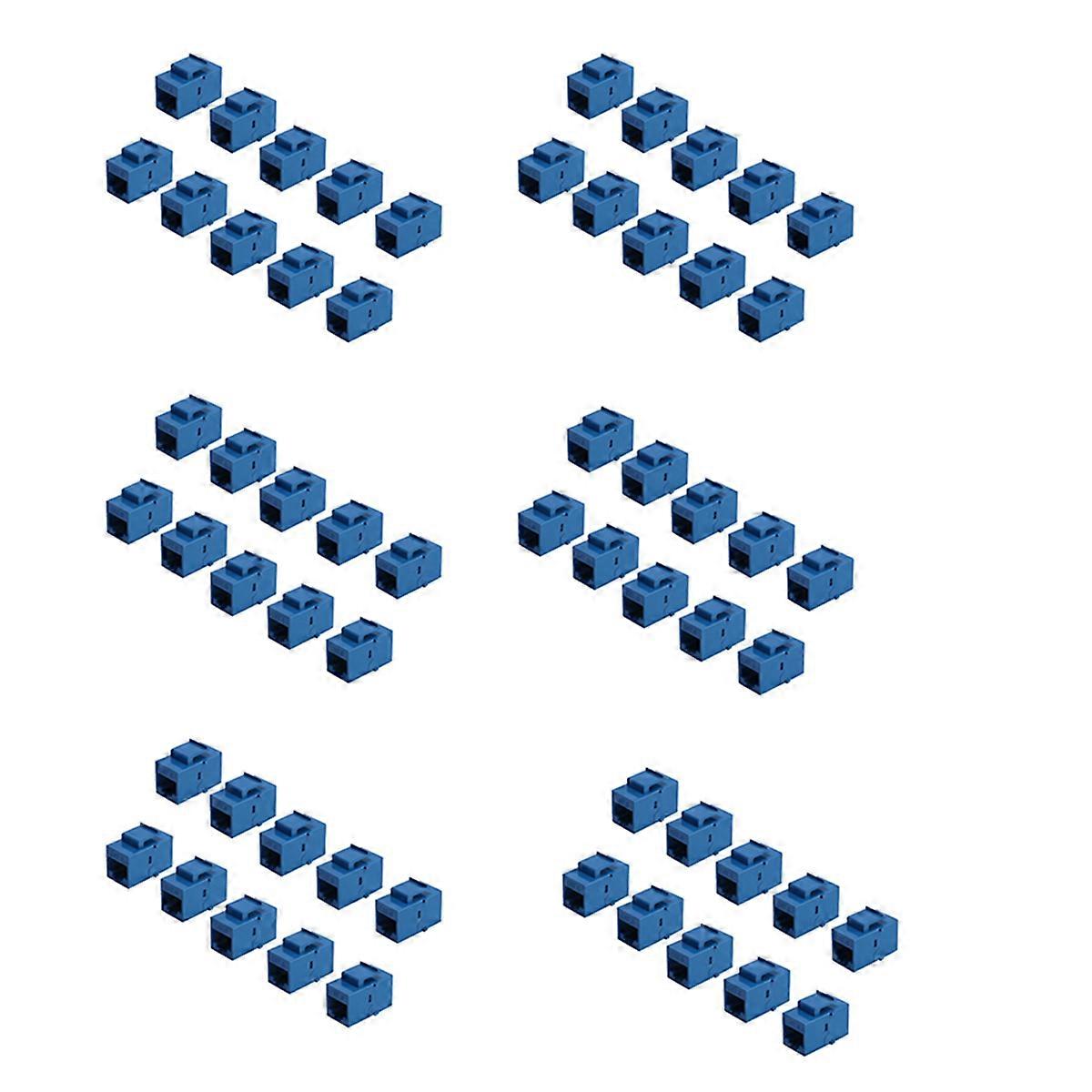 10Pcs RJ45 Connector Cat6 Extension Coupler Adapter,Blue
