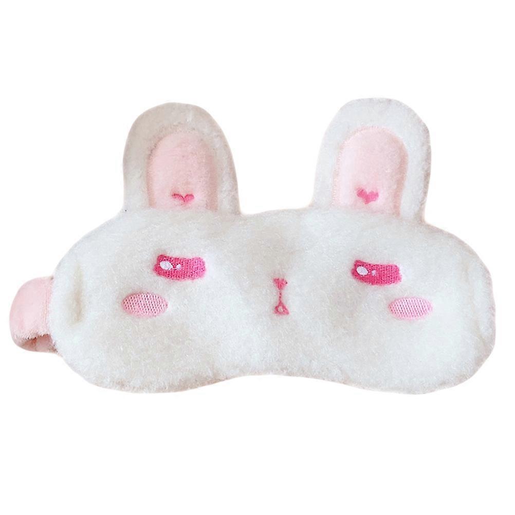 Soft Plush Rabbit Ear Eye Mask for Sleeping – Lightweight, Comfortable Blackout Sleep Cover with Elastic Band for Rest and Relaxation