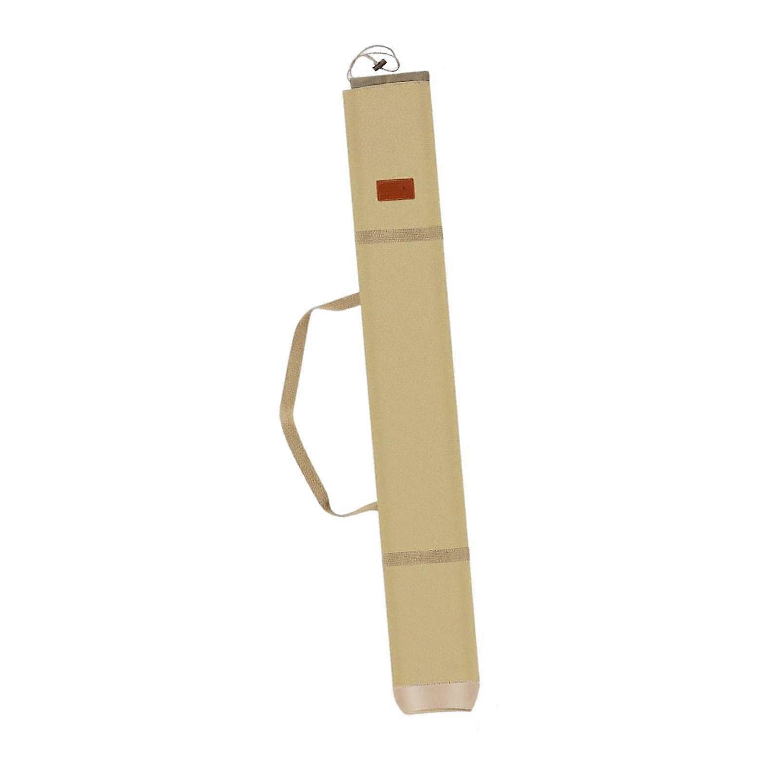 Fishing Rod Bag, Hard Case, Foldable, Canvas WearResistant, 140 cm, Beige