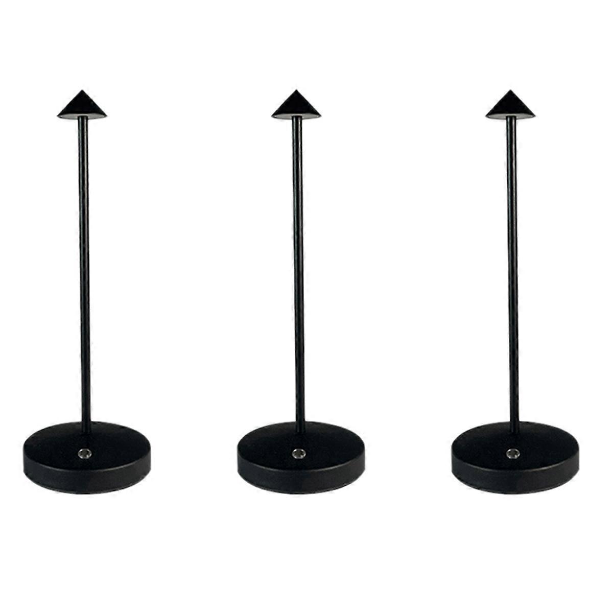 Rechargeable Led Table Lamp Modern Touch Adjustment Table Lamp Black